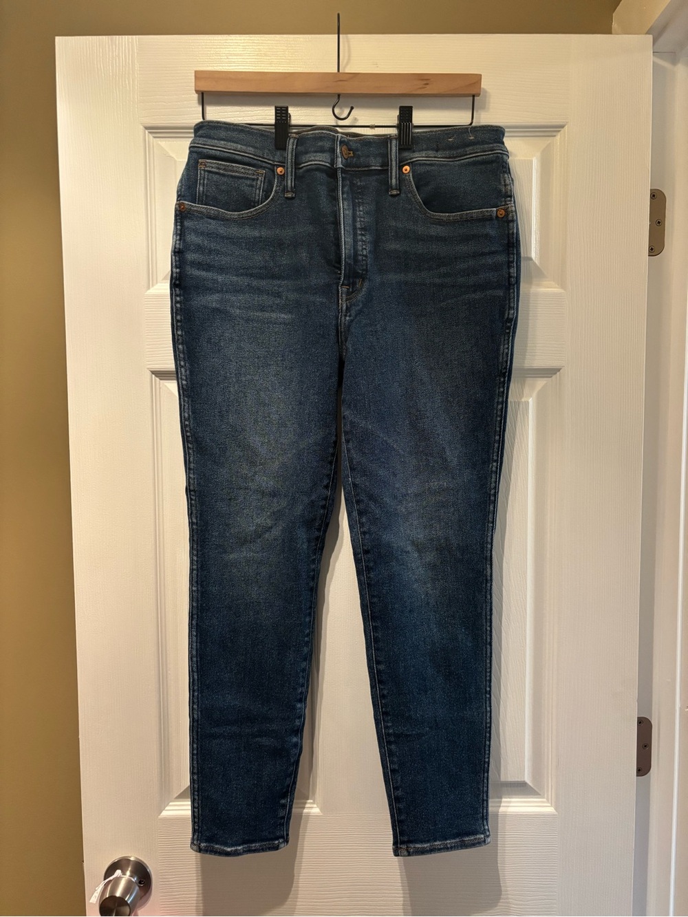Madewell High-Rise Skinny Dark Blue Jean